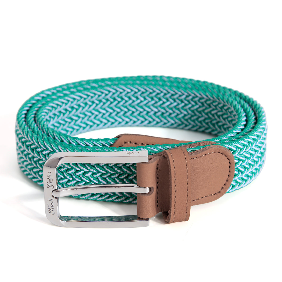 Dept Issue Belt in Light Green / White, coiled