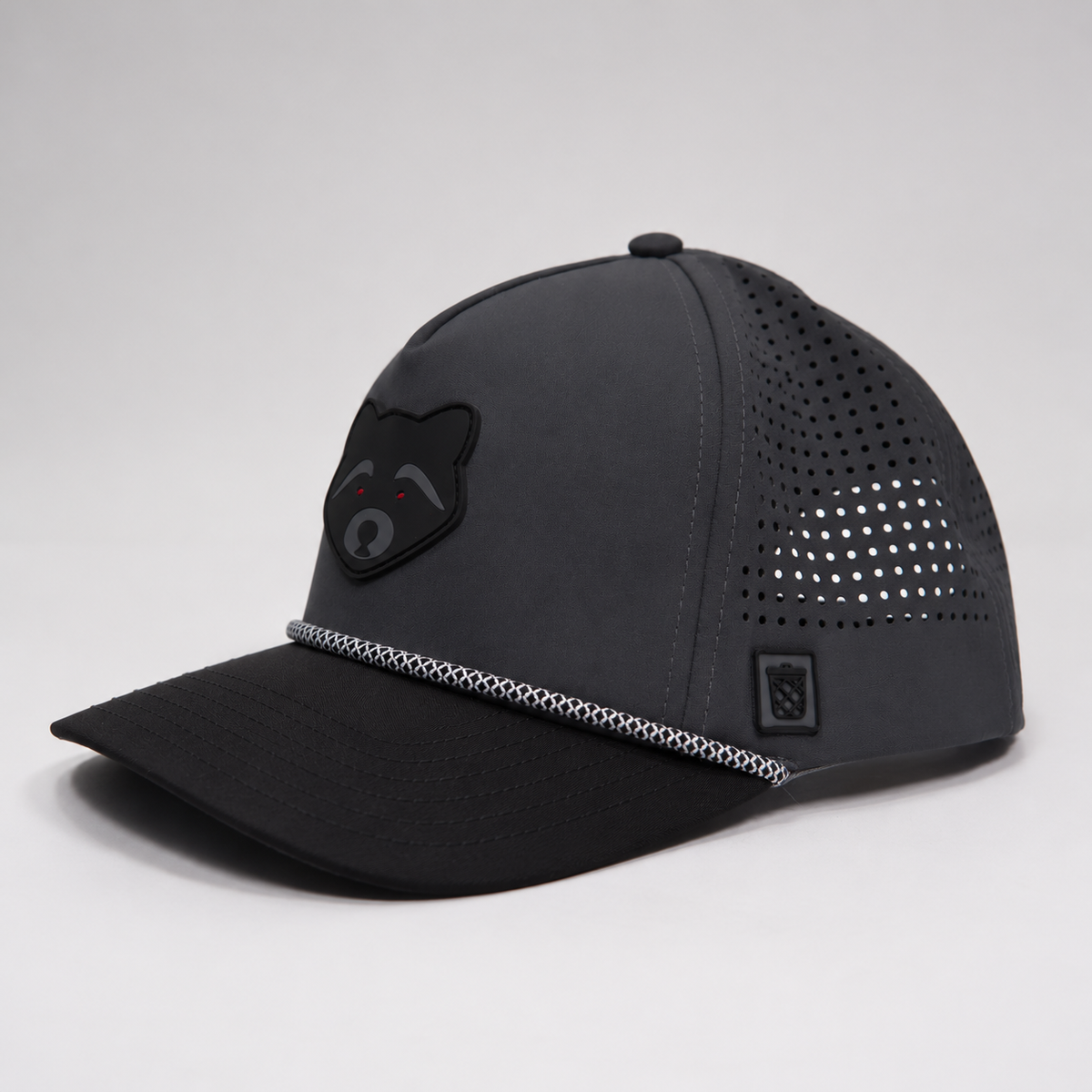 Red Eyed Raccoon hat, side