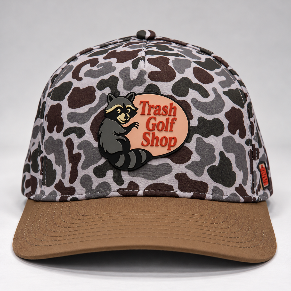 The Woods camo hat, front