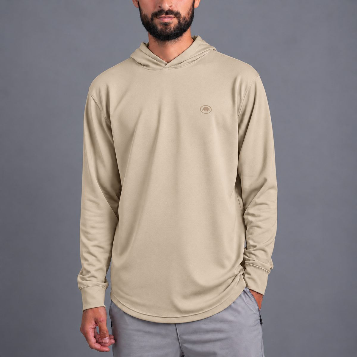 Field Performance Hoodie in Tan, front