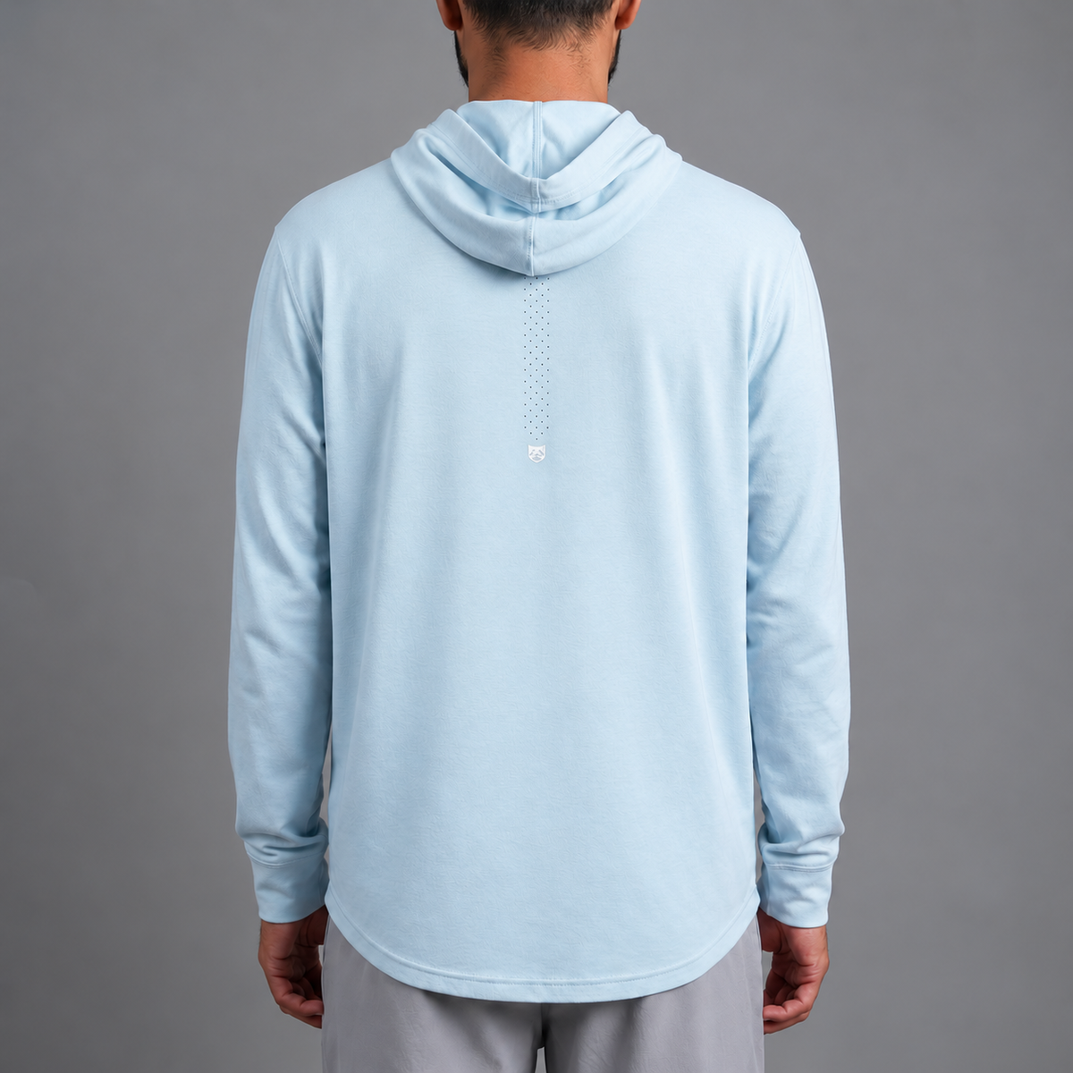 Field Performance Hoodie in Light Blue, back