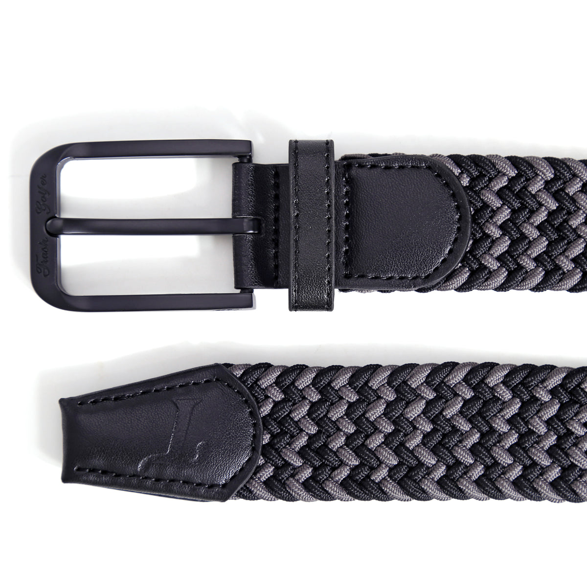 Dept Issue Belt in Black / Grey, buckle and tip detail