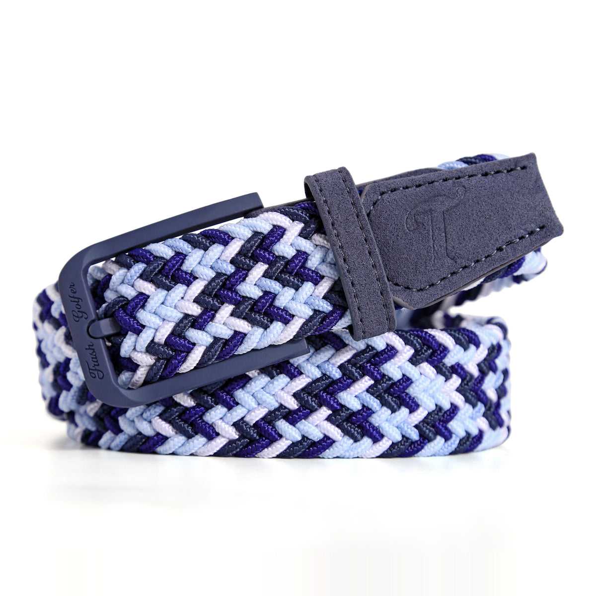 Dept Issue Belt in Black / Navy / Blue with blue buckle