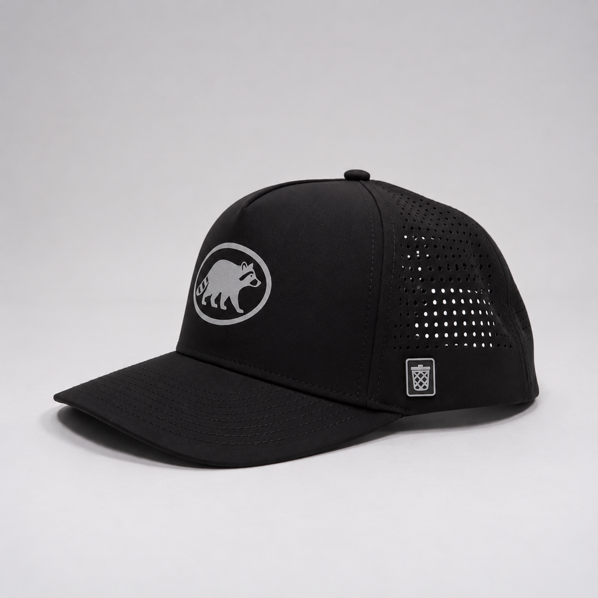 Reflective Raccoon hat, side