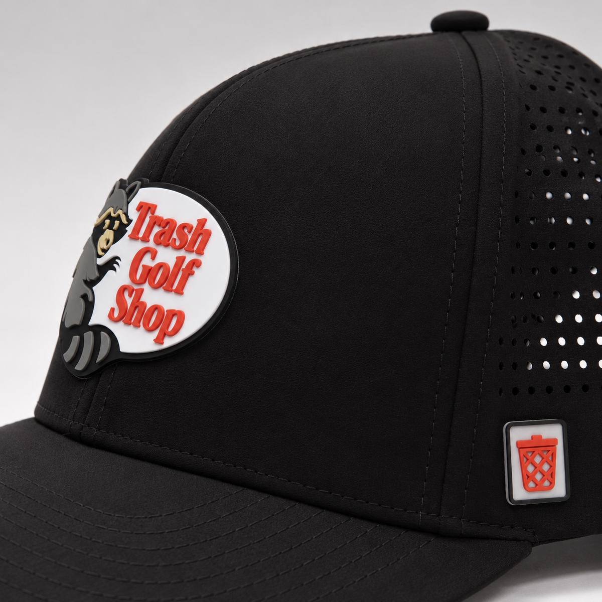 The Trash Golf Shop hat in Black, detail