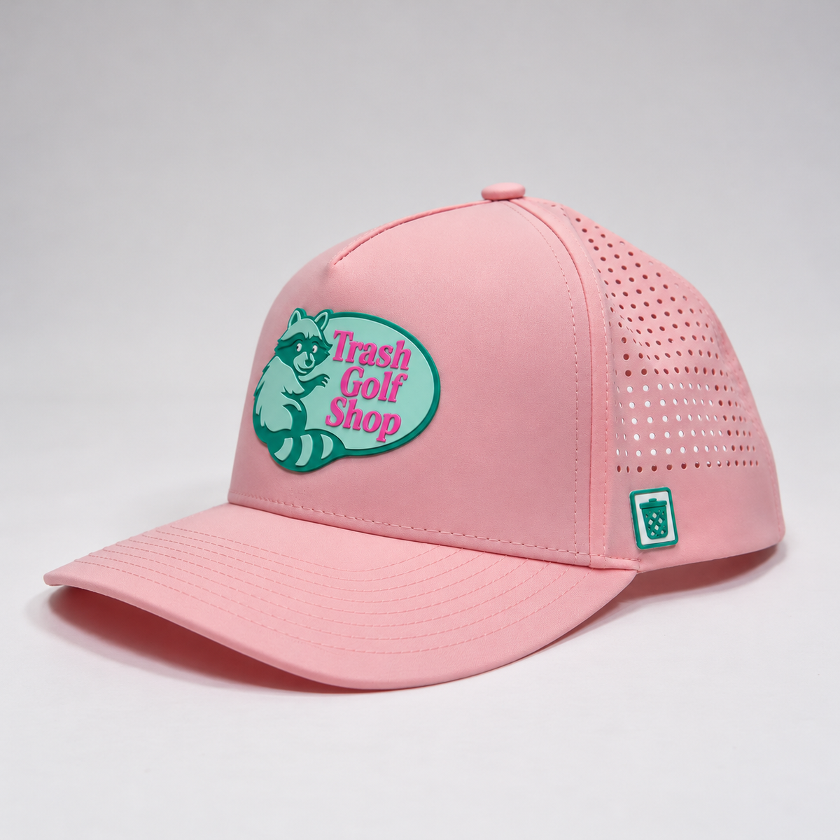 The Trash Golf Shop hat in Pink, side
