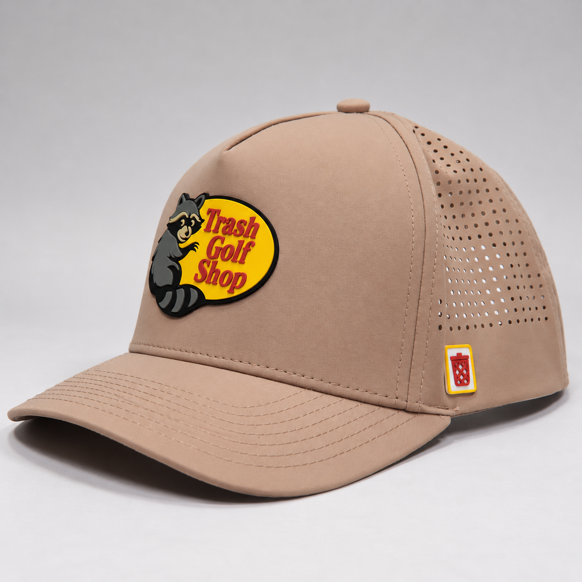 The Trash Golf Shop hat in Tan, side