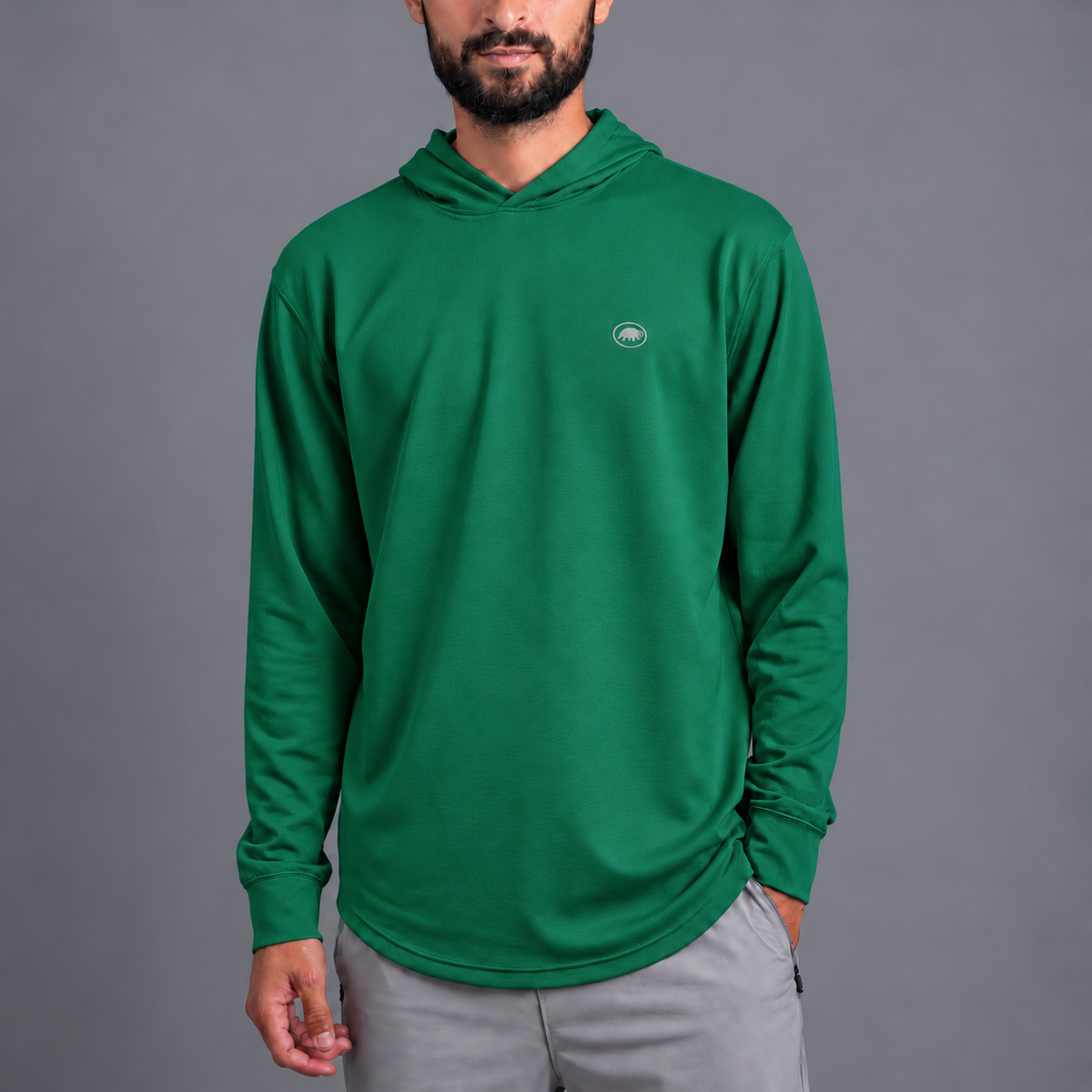 Field Performance Hoodie in Green, front